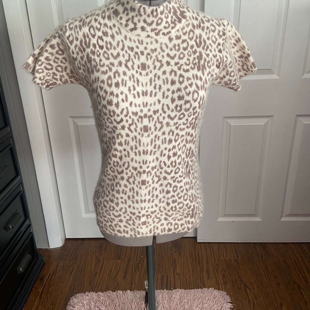 Spiegel Cream and Brown Knit Sweater